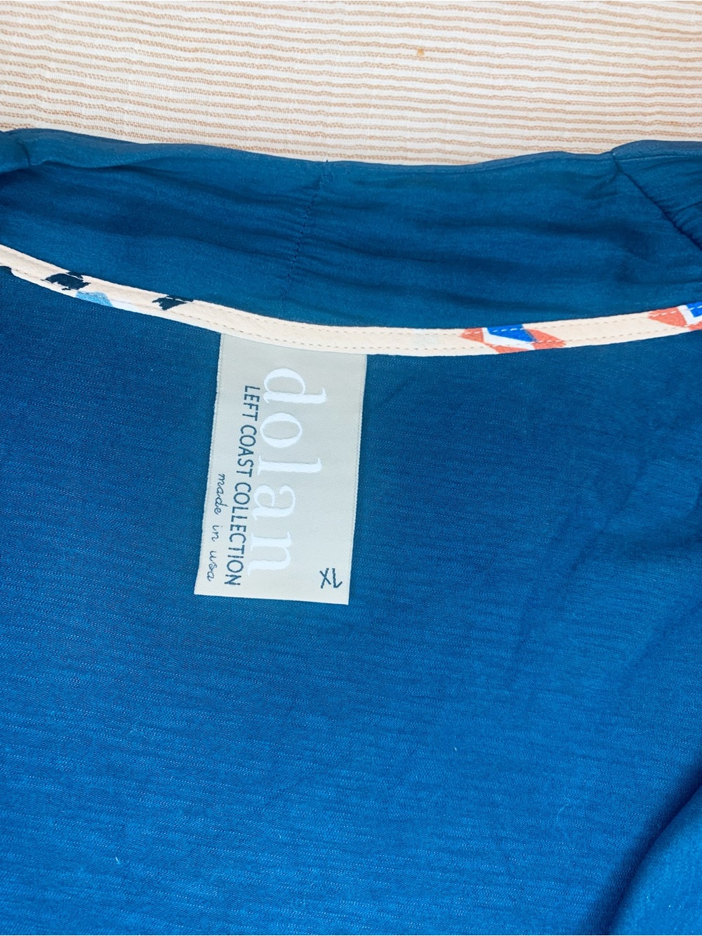Anthropologie DOLAN Women’s Navy Faux Wrap Long Sleeve Top. Size XL . SKU 048 - Picture 7 of 11